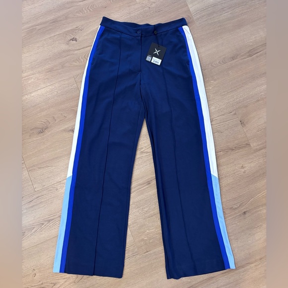 Gstq Side Stripe Wide Leg Pant Midnight Sz 8 NWT - Picture 4 of 11